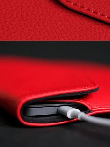 Чехол DOST для MacBook Pro/Air 13", экокожа, красный DOST-36