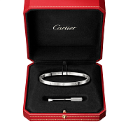 Браслет Cartier Love, белое золото, маленькая модель B6047417