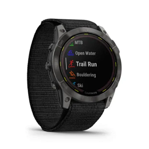 Умные часы Garmin Enduro 2 Sapphire Solar Carbon Gray DLC Titanium with Ultrafit Band, black, Б/У 010-02754-01-BU