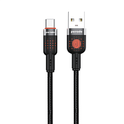 Кабель Porodo Braided CBL012 USB-A - USB-C, 1.2 м, черный PD-CBL0012-BK
