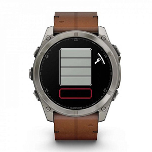 Смарт-часы Garmin Fenix 8 51 мм Amoled Sapphire Bare Titanium Black with Chestnut Leather Band+Grapphite Silicone Band 010-02905-40