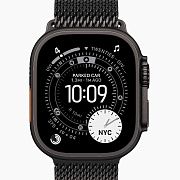 Apple Watch Ultra 3 49mm Black Titanium Case Milanese Loop Black L AWUB3-49