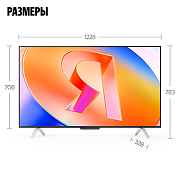 Умный телевизор Яндекс ТВ Станция Про с Алисой на YaGPT, 55“ 4K UHD, QLED, черный YNDX-00101К