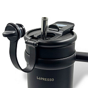 Кружка LePresso с трубочкой из нержавеющей стали, 900 мл, черный LPCFFM0024BK