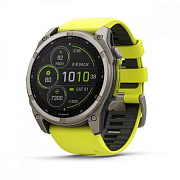 Смарт-часы Garmin Fenix 8 51mm Solar Sapphire Carbon Gray DLC Titanium with Amp Yellow/ Graphite Silicone Band 010-02907-21