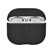 Чехол Uniq Lyden DS для AirPods 4, экокожа, черный UQAP4LYD-BK