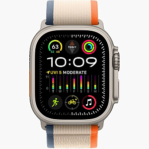 Apple Watch Ultra 2 49mm Natural Titanium Case Orange/Beige Trail Loop S/M, Для других стран AWU2K-17