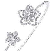 Браслет Graff Wild Flower Open Diamond Bangle RGB513