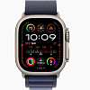 Apple Watch Ultra 2 49mm Natural Titanium Case Navy Alpine Loop S AWU2-76