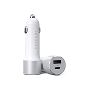 Автомобильное зарядное устройство Satechi USB-C - USB-A, 72 Вт, белый ST-TCPDCCS