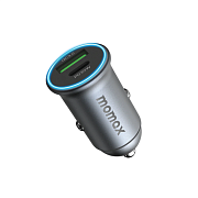 Автомобильное зарядное устройство Momax Move USB-C, USB-A, 30 Вт, серый AM30W-GR