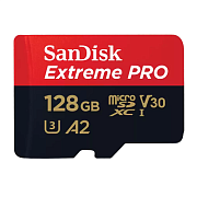 Карта памяти с адаптером SanDisk micro SDXC Extreme Pro UHS-I V30, 128 Гб SMEPV30-128GB