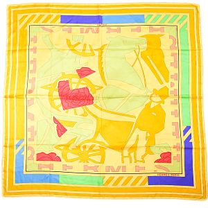 Шелковый платок Hermes, Б/У PLH-3