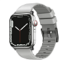 Ремешок Uniq Linus для Apple Watch 44/45/49 мм, силикон, серый 80745
