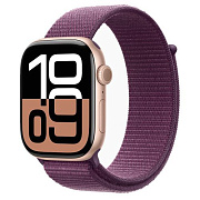 Apple Watch S10 46mm Rose Gold Sport Loop Plum AW10-51