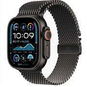 Apple Watch Ultra 2 49mm Black Titanium Case Milanese Loop M AWUB2-4