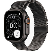 Apple Watch Ultra 3 49mm Black Titanium Case Milanese Loop Black S AWUB3-49S