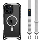 Чехол с ремешком Mageasy Odyssey Strap M для iPhone 16 Pro Max, серебристый MGOS16PM-SL