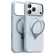 Чехол Torras Ostand Spin Silicone с MagSafe 360  для iPhone 17 Pro Max, голубой TOS17PM-BB