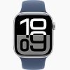 Умные часы Apple Watch Series 10 GPS, 46mm Silver Aluminium Case with Denim Sport Band, Б/У AW10-46mmb