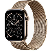 Apple Watch S11 46mm Gold Titanium Milanese Loop S/M AW113-2
