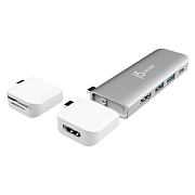 Док-станция J5create UltraDrive Dual-Display USB-C, серый JCD387
