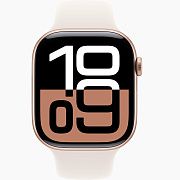 Apple Watch S10 46mm Rose Gold Sport Band Light Blush S/M AW10-33