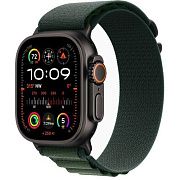 Apple Watch Ultra 2 49mm Black Titanium Case Dark Green Alpine Loop L AWUB2-3
