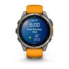 Смарт-часы Garmin Fenix 8 47 mm Amoled Sapphire Titanium Orange/Graphite Silicone Band 010-02904-10