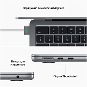Ноутбук Apple MacBook Air 13.6 2022, M2 3.5 ГГц, RAM 8 ГБ, SSD 256 ГБ, серый космос MA22-11233