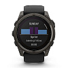 Смарт-часы Garmin Fenix 8 51 мм Solar Sapphire Carbon Gray DLC Titanium with Black/Pebble Gray Silicone 010-02907-11