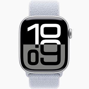 Apple Watch S10 46mm Silver Sport Loop Blue Cloud, Для других стран AW10-50