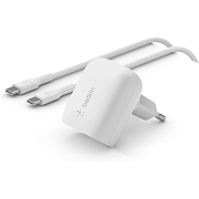 Сетевое зарядное устройство Belkin USB-C + кабель USB-C - USB-C, 20 Вт, белый WCA006vf1MWH