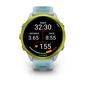 Спортивные часы Garmin Forerunner 570 47 мм Amp Yellow Aluminum with Translucent Whitestone/Turquoise Band 010-02971-01