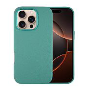 Чехол A-Case Amur с MagSafe для iPhone 16 Pro, экокожа, зеленый ACP16P-TF