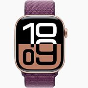 Apple Watch S10 46mm Rose Gold Sport Loop Plum AW10-51