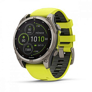 Смарт-часы Garmin Fenix 8 47mm Solar Sapphire Carbon Gray DLC Titanium with Amp Yellow/ Graphite Silicone Band 010-02906-21