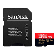 Карта памяти с адаптером SanDisk micro SDXC Extreme Pro UHS-I V30, 256 Гб SMEPV30-256GB