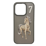 Чехол Santa Barbara Boris для iPhone 15 Pro, серый SBB-15PGR