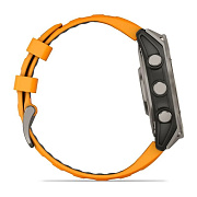 Смарт-часы Garmin Fenix 8 51 mm Amoled Sapphire Titanium Orange/Graphite Silicone Band 010-02904-10B