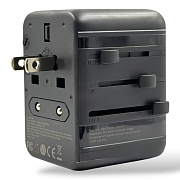 Универсальный адаптер для путешествий Brave Dual USB-A, USB-C, 20 Вт, черный PDNL10K