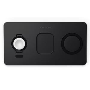 Беспроводное зарядное устройство Satechi Trio Wireless Charging Pad, серый ST-X3TWCPM