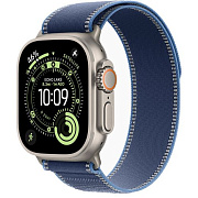 Apple Watch Ultra 3 49mm Natural Titanium Case Trail Loop Blue/Bright Blue S/M AWUB3-1