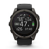 Смарт-часы Garmin Fenix 8 51 мм Solar Sapphire Carbon Gray DLC Titanium with Black/Pebble Gray Silicone 010-02907-11