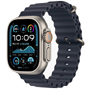 Apple Watch Ultra 2 49mm Natural Titanium Case Navy Ocean Band AWU2-72K