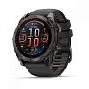 Смарт-часы Garmin Fenix 8 51mm Amoled Sapphire Carbon Gray DLC Titanium with Black/ Pebble Gray Silicone 010-02905-21
