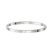 Браслет Cartier Love, белое золото, маленькая модель B6047417
