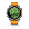 Смарт-часы Garmin Fenix 8 51 mm Amoled Sapphire Titanium Orange/Graphite Silicone Band, Б/У 010-02904-10B