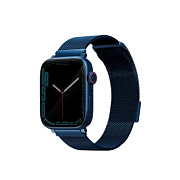 Ремешок Uniq Dante для Apple Watch 44/45/49 мм, магнитный, сталь, синий UDA-02