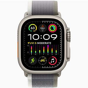 Умные часы Apple Watch Ultra 2 49 мм Titanium Case GPS + Cellular, Green/Gray Trail Loop M/L, Б/У AWU2-166